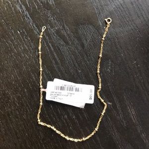NWT 24k Gold Over Sterling Silver Anklet